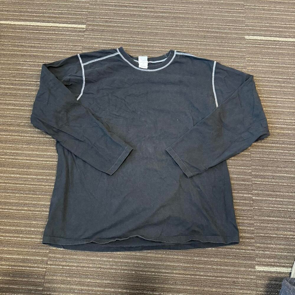 Vintage Black and white long sleeve Hanes Beefy Shirt